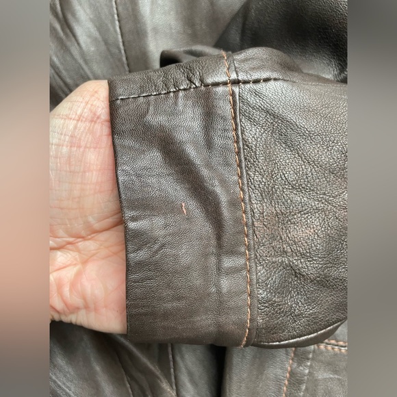Danier Chocolate Brown Leather Jacket - Picture 8 of 16